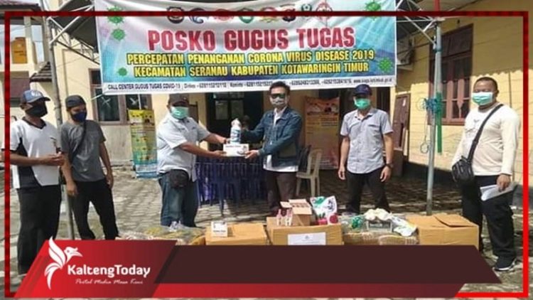 Posko Gugus Tugas Kecamatan Seranau Dapat Bantuan