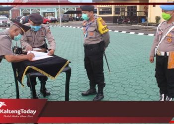 Kapolres Seruyan Pimpin Sertijab Tiga Perwira Polres