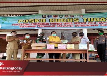 PT Sawit Mas Berikan 9 Ton Beras dan 1500 Masker Kain Untuk Masyarakat Parenggean