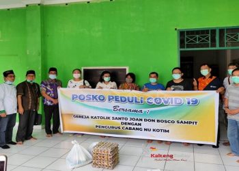 Gereja Katolik Santo Joan Basco Salurkan Bantuan Untuk Masyarakat Terdampak Covid-19