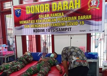 Meski Pendemi Covid-19, PMI Sampit Tetap Buka Donor Darah