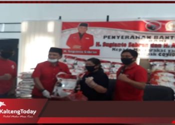 Bantuan Gubernur Sugianto Sabran Disalurkan Lewat PDI Perjuangan