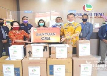 Pemkab Gumas Terima Bantuan CSR dari Bank Kalteng Kuala Kurun Guna Tangani Covid-19