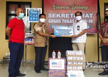 Gugus Tugas Terima Bantuan 9 Unit Westafel Dari Cabang BRI Muara Teweh