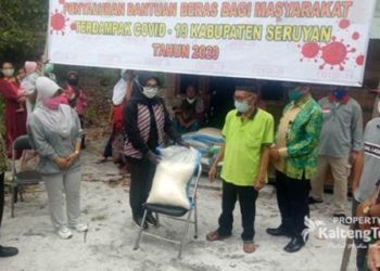303 KK Warga Sungai Bakau Sudah Terima Bantuan Beras Dari Pemkab Seruyan