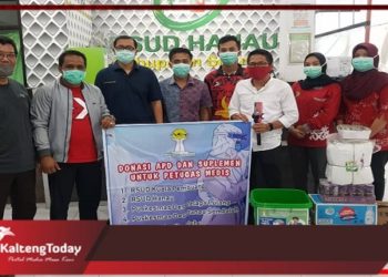 Hipmi Seruyan Salurkan APD Dan Suplemen Bagi Tenaga Medis