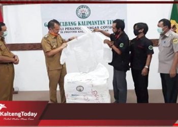 Pemkab Gunung Mas Terima Bantuan APD dari GAPKI Kalteng