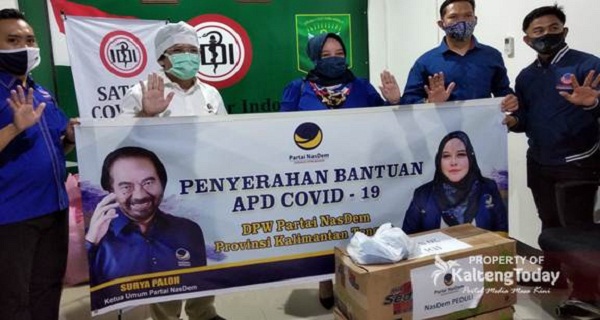 Partai Nasdem Kalteng Berikan Bantuan Baju APD Untuk Tim Medis Kalteng