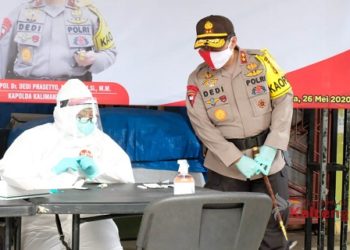 Hasil Rapid Tes Covid-19 di Pasar Kahayan Palangka Raya : 3 Pedagang Reaktif