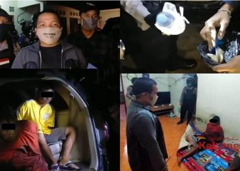 Polisi Ciduk Dua Orang Budak Sabu di Jekan Raya