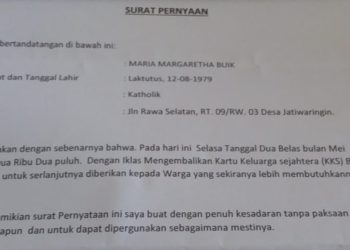DPMD Apresiasi Warga Kembalikan Bantuan Kartu Keluarga Sejahtera