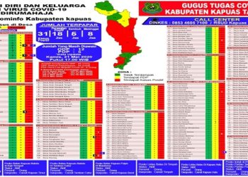 Update Covid-19 Kabupaten Kapuas 22 Mei : Bertambah 9 Orang, Pasien Positif Jumlah Menjadi 31 Orang