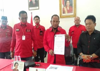DPD PDI-P Kalteng Laporkan Pelaku Pembakaran Bendera Partai Ke Polisi