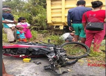 Sepeda Motor Tabrakan Dengan Dump Truck, 1 Orang Tewas di Tempat