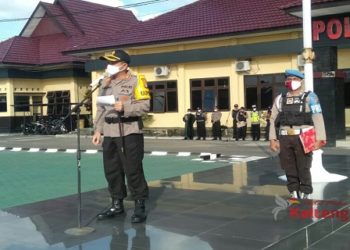 Kapolres Seruyan Minta Jajarannya Giatkan Sosialisasi Protokol Kesehatan