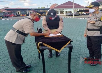 Kapolres Seruyan Pimpin Sertijab Kasat Polair