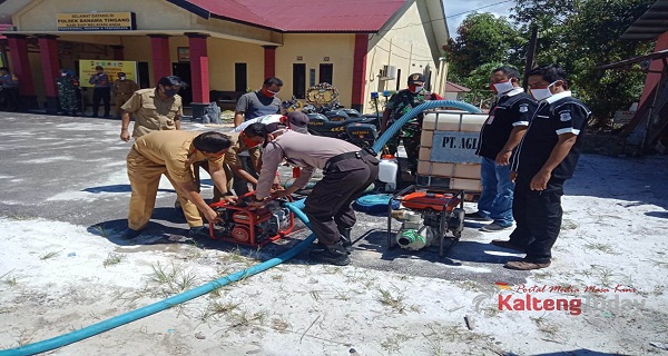 Antispasi Karhutla Polsek Banama Tingang Gelar Rakor dan Simulasi