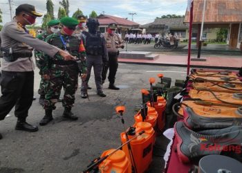 Cegah Karhutla, TNI - Polri di Buntok Gelar Apel Kesiapsiagaan Karhutla