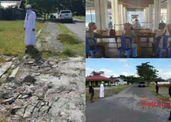 Bupati Seruyan Murka Lihat Jalan Aspal di Sungai Bakau Hancur Dilindas Excavator