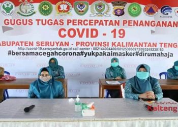 Tim Penggerak PKK Seruyan Ikuti Video Conference Bersama TP PKK Kalteng