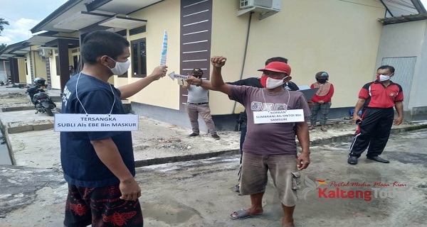 Polsek Ketapang Lakukan Rekonstruksi Kasus Pembunuhan