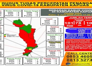 Jelang Pemberlakuan PSBB Pasien Positif Covid 19 di Kapuas Capai Angka 101