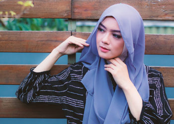 tutorial hijab pashmin asimetris