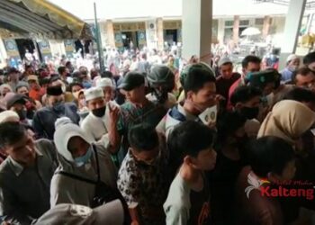 Abaikan Protokol Kesehatan, Ratusan Warga Rela Berdesakan Saat Antre Daging Kurban