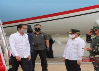 Pangdam XII Tanjungpura dan Forkopimda Kalteng Sambut Kedatangan Presiden RI