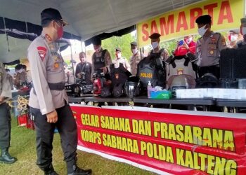 Polda Kalteng Gelar Apel Konsolidasi Sarpras dan Pemberian Reward Kepada Personel