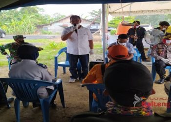 Bupati Pulang Pisau Tinjau Posko Lapangan GTPP Covid-19 di Desa Gohong dan Desa Mintin