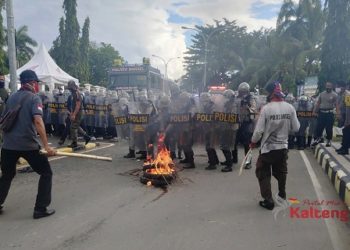 Persiapan Pengamanan Pilgub, Polres Barsel Gelar Latihan Sispam Kota