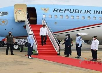 Presiden Jokowi Tiba di Bumi Tambun Bungai Pantau Lokasi Food Estate