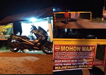 Antisipasi Penyebaran Covid-19, Warga Jalan Perintis Aktifkan Jam Malam