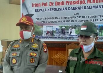 155 Personil Polda Kalteng Ikuti Latihan Pengelolaan Lahan Di Kampus UPR