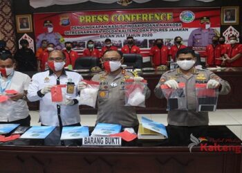 Selama Juni Polda Kalteng Tangkap 58 Pelaku Kasus Narkotika Dengan Barang Bukti Ribuan Gram Sabu