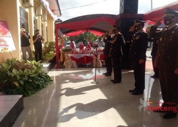 Polres Seruyan Ikuti Upacara Peringatan Hari Bhayangkara Se-Indonesia Melalui Video Conference