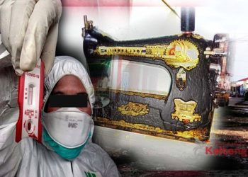 Petugas lakukan Rapid Test, Sejumlah Penjahit di Pasar Kameloh Ini Malah Kabur