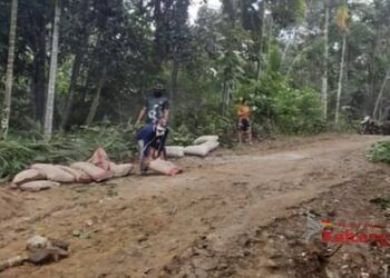Fraksi PPP Bantu Perbaikan Jalan RT 07 Kelurahan Tumbang Lahung