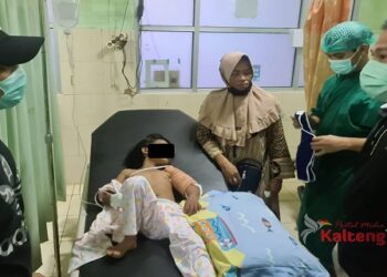 Orang Tua Sekaligus Pelaku Penganiayaan Anak di Sampit Ditangkap Oleh Satlantas Polresta Palangka Raya di Bundaran Besar