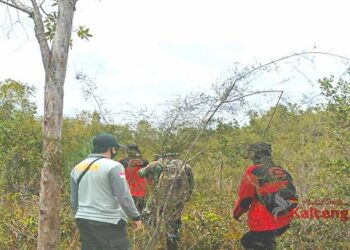 Petugas Gabungan Seruyan Hilir Kesulitan Datangi Lokasi Titik Hotspot Baru