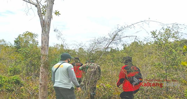 Petugas Gabungan Seruyan Hilir Kesulitan Datangi Lokasi Titik Hotspot Baru