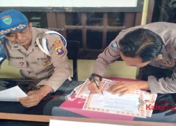 Personil Polsek Seruyan Hulu Tandatangani Pakta Integritas Bebas Narkoba
