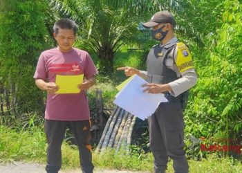 Bhabinkamtibmas Polsek Hanau Terus Sosialisasikan Pencegahan Karhutla