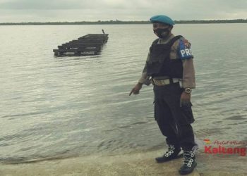 Polsek Danau Sembuluh Rutin Cek Kondisi Debit Air Di DAS