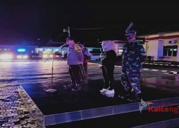 Bersiap Menuju New Normal, Polres Seruyan Gelar Apel Gabungan Malam Hari
