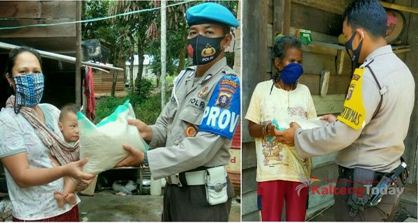Polsek Seruyan Tengah dan Polsek Danau Sembuluh Salurkan Beras