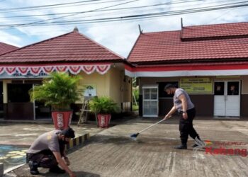 Semarakan HUT RI ke 75, Polres Mura Ajak Masyarakat Pasang Bendera Merah Putih