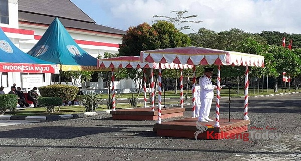 Bupati Seruyan Pimpin Upacara HUT Kemerdekaan RI Ke-75