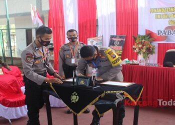 Polres Seruyan Gelar Penandatangan Pakta Integritas Seleksi Penerimaan Bintara Polri 2020